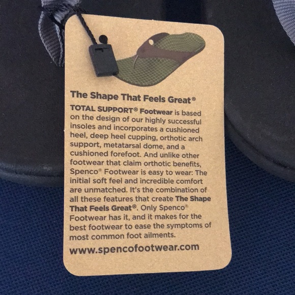 Women’s Spenco Cream and Gray floral ivy print Slides Flip Flops NWT SZ 10D - Picture 4 of 8